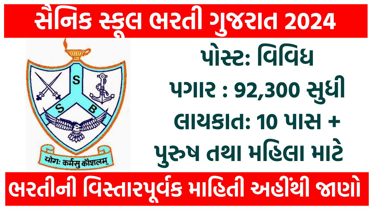 Sainik School Gujarat Recruitment